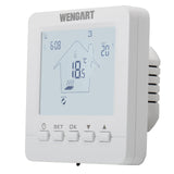 Wengart Heizungsthermostate WG02B05, 7 Tage programmierbares LCD-Display, Touchscreen, AC90–240 V, max. 3 A, geeignet für Fußbodenheizung