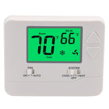 Wengart Non-Programmable Thermostat for Home,1 Heat/1 Cool with LCD  Green Backlight Screen,Compatible with Single Stage Systems