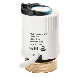 Wengart Thermal Actuator WGD06,100Pack AC230V for Floor Heating System with Room Temperature Control Normally Closed