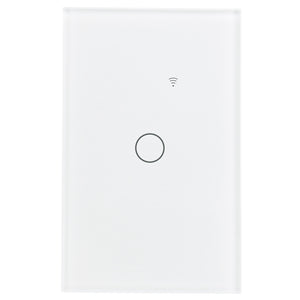 Wengart Smart Wall Touch Light Switch 2.4GHz WiFi AC125V 10Amp,1Gang White