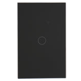 Wengart Smart Wall Touch Light Switch 2.4GHz WiFi AC125V 10Amp,1Gang Black