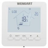 Wengart Heizungsthermostate WG02B05, 7 Tage programmierbares LCD-Display, Touchscreen, AC90–240 V, max. 3 A, geeignet für Fußbodenheizung