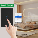 Wengart Smart Wall Touch Light Switch 2.4GHz WiFi AC125V 10Amp,1Gang Black