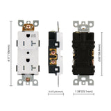 Wengart Receptacle Outlet,Weather Resistant&Tamper Resistant,10pack,20Amp, 125Volt