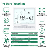 Thermostat tactile programmable Wengart WG376, AC230V 3A