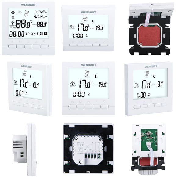 Thermostat de chauffage Wengart WG02B04, chauffage par le sol radiant programmable 3A