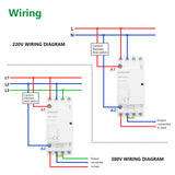 Wengart Household AC Contactor WCT-20,20A,3NO1NC