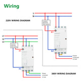 Wengart Home AC Contactor WCT-25,25A,2NO2NC