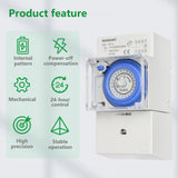 Wengart 24 Hours Time Switch WG-180h,Mechanical Timer with Waterproof Cover