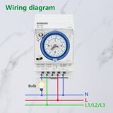 Wengart 24 Hours Time Switch WG-180D,Mechanical Timer with Waterproof Cover