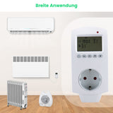 Wengart Plug in Thermostat WG02TP,7 day programmable,LCD Digital Display,Heating & Cooling Outlet,3600W