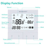 Thermostat tactile programmable Wengart WG372, AC230V 3A