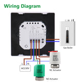 Wengart Water Heating Thermostat WG106,Weekly Programming,Linkable Gas Boiler