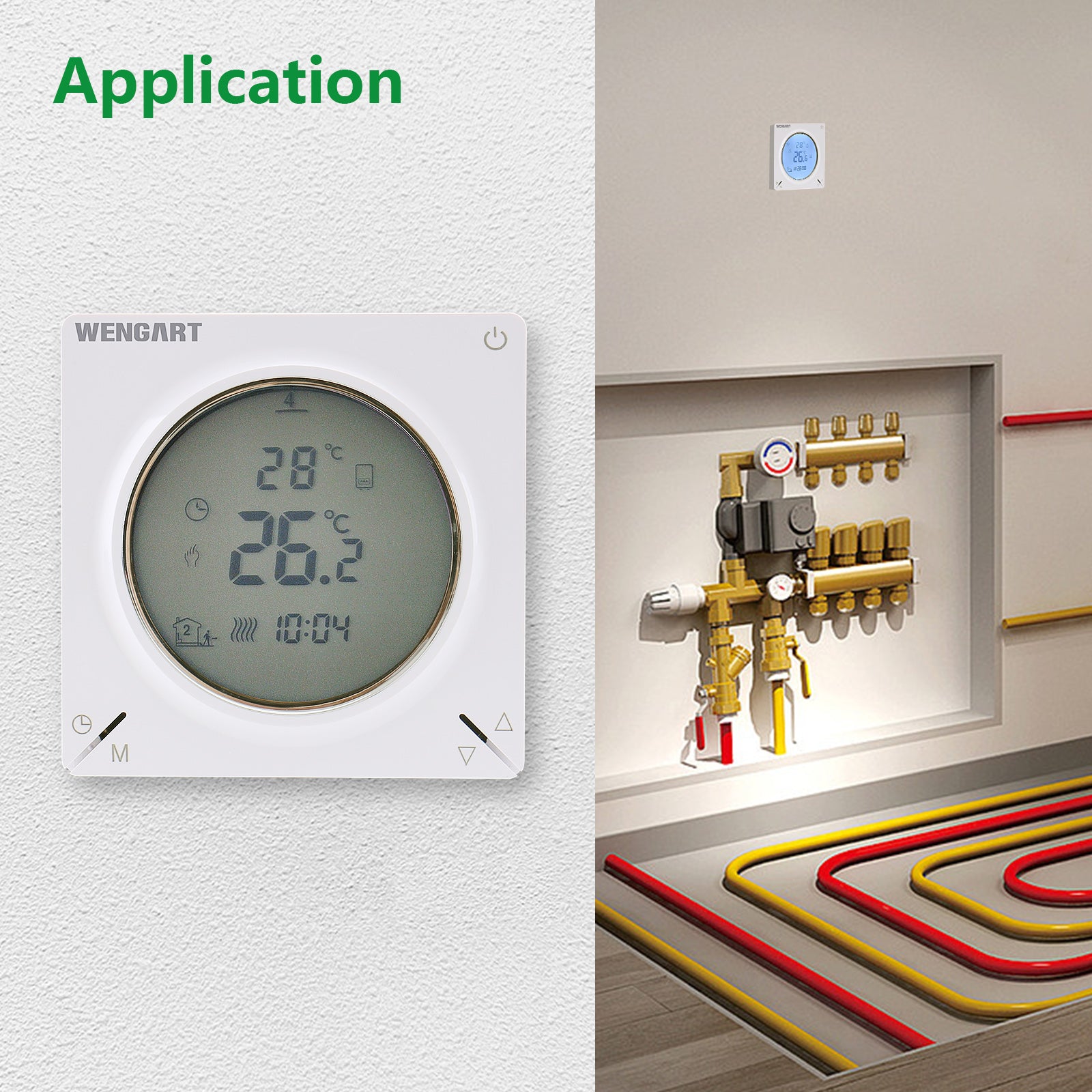 Wengart Gas Thermostat WG06BW, Digital LCD Display,Programmable,Batter –  WENGART