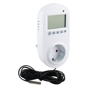 Wengart Plug in Thermostat WG02TPR,7 day programmable,LCD Digital Display,Heating & Cooling Outlet,3600W,external sensor