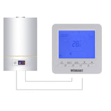 Wengart Gas Thermostat WG02B05BW,Digital LCD Display,Programmable,Battery Powered,COM-NO-NC Wire Connector