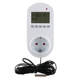 Wengart Plug in Thermostat WG02TPR,7 day programmable,LCD Digital Display,Heating & Cooling Outlet,3600W,external sensor