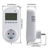 Wengart Plug in Thermostat WG02TPR,7 day programmable,LCD Digital Display,Heating & Cooling Outlet,3600W,external sensor