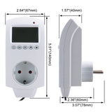 Wengart Plug in Thermostat WG02TP,7 day programmable,LCD Digital Display,Heating & Cooling Outlet,3600W,external sensor