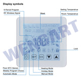 Wengart Programmable House Thermostat WG08-1,AC90-240V 16A,Touch Screen Digital LCD Display,