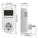 Wengart Plug in Thermostat WG02TPR,7 day programmable,LCD Digital Display,Heating & Cooling Outlet,3600W