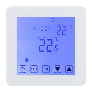 Wengart Programmable House Thermostat WG08-1,AC90-240V 16A,Touch Screen Digital LCD Display,