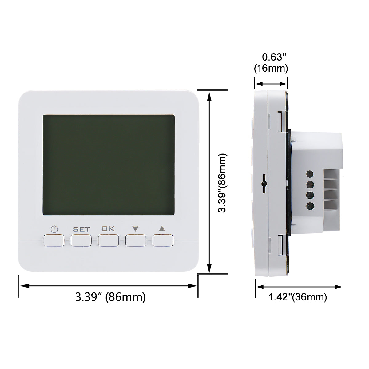 Wengart Gas Thermostat WG06BW, Digital LCD Display,Programmable,Batter –  WENGART