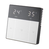 Thermostat d'ambiance Wengart WG808, 16 A, adapté aux équipements de chauffage électrique, avec capteur externe de 3 m, bouton tactile, facile à utiliser, noir