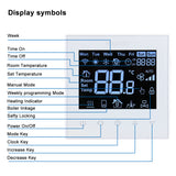 Wengart Room Thermostat WG505, LCD Digital Display, Touch Buttons, Weekly Programming,16A,Suitable for Electric Heating Equipment, with 3m external probe,Black