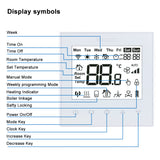 Wengart Room Thermostat WG505, LCD Digital Display, Touch Buttons, Weekly Programming,16A,Suitable for Electric Heating Equipment, with 3m external probe,White