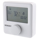 Wengart Gas Thermostat WG06BW, Digital LCD Display,Programmable,Battery Powered,COM-NO-NC Wire Connector