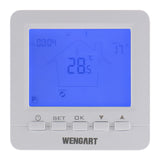 Wengart Gas Thermostat WG02B05BW,Digital LCD Display,Programmable,Battery Powered,COM-NO-NC Wire Connector