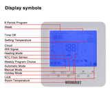 Wengart Gas Thermostat WG02B05BW,Digital LCD Display,Programmable,Battery Powered,COM-NO-NC Wire Connector