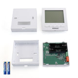 Wengart Gas Thermostat WG02B04BW,Digital LCD Display,Programmable,Battery Powered,COM-NO-NC Wire Connector