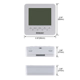 Wengart Gas Thermostat WG02B05BW,Digital LCD Display,Programmable,Battery Powered,COM-NO-NC Wire Connector