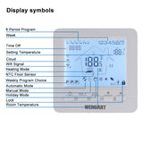 Wengart Gas Thermostat WG02B05BW,Digital LCD Display,Programmable,Battery Powered,COM-NO-NC Wire Connector