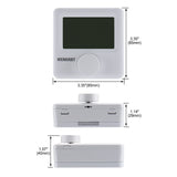 Wengart Gas Thermostat WG06BW, Digital LCD Display,Programmable,Battery Powered,COM-NO-NC Wire Connector