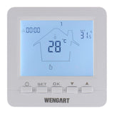 Wengart Gas Thermostat WG02B05BW,Digital LCD Display,Programmable,Battery Powered,COM-NO-NC Wire Connector