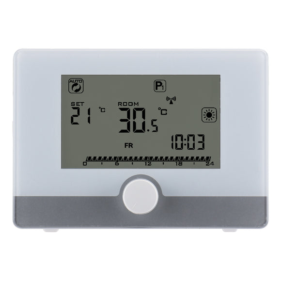 Wengart Gas Thermostat WG04BW,Large Digital LCD  Display,Programmable,Battery Powered,COM-NO-NC Wire Connector